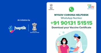 Haptik enables India to Download Vaccination Certificate and book Vaccine Appointment